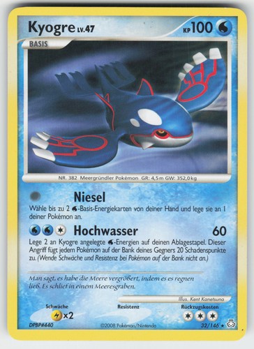 Pokémon kyogre 146 non - kyogre,