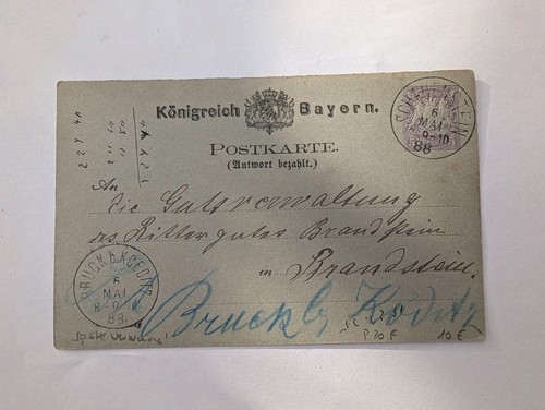 Bayern ganzsache schauenstein - ganzsache,