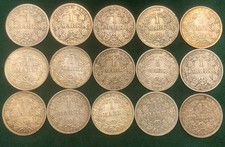 Lot Silbermünzen 15 X 1 Mark Kaiserreich großer & kleiner Adler Anlagesilber