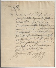 16.12.1692 Herzog Johann Georg II von Sachsen Eisenach Unterschrift ; 62207