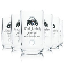 6x König Ludwig Bier Glas