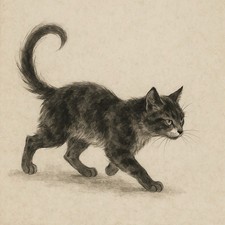 Katze Chinesisch Tusche