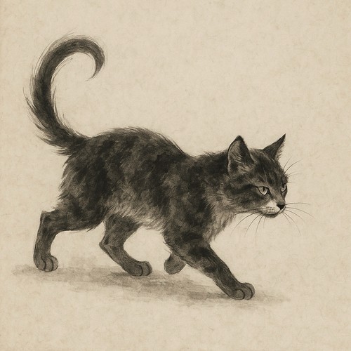 Katze chinesisch tusche - katze,