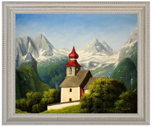 ölbild gemälde auer kirche - gemälde,,