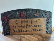 Altes Holzschild Antik Haussegen 105 X 55 cm