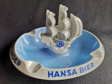 DORTMUNDER HANSA BIER alter Reklame Aschenbecher figürlich 