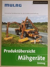 MULAG Produktübersicht Mähgeräte Mercedes-Benz Unimog Prospekt Traktor Schlepper
