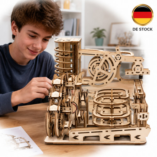 Murmelbahn holzpuzzle - murmelbahn,