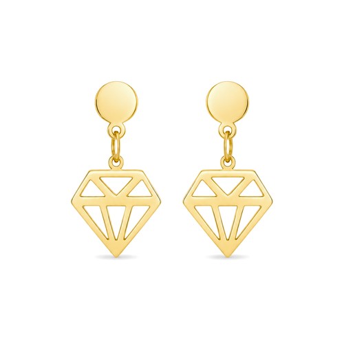 Ohrringe diamant gelbgold - diamant,