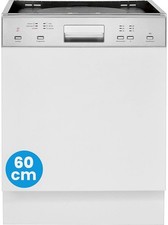 Bomann GSPE 7423 TI Teilintegrierter Einbau-Geschirrspüler, 59,8cm breit, 14 Maß