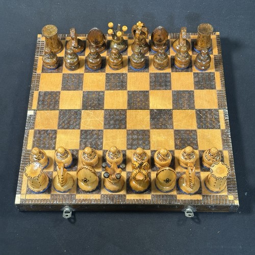 Schachspiel holz vintage - schachspiel,