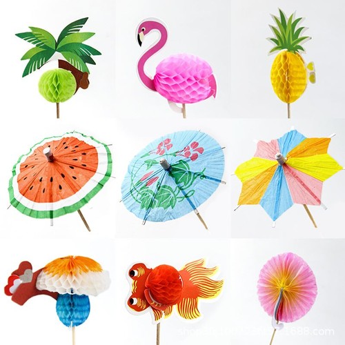 50x tropische cocktailschirme - tropische,