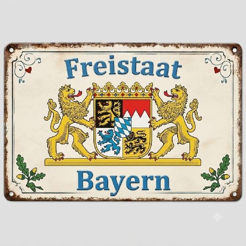 Blechschild freistaat bayern - blechschild,