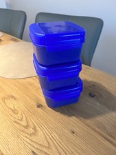 Tupperware 3x Mini Bellevue 450 ml. Apollo Royal, Bellevue - Behälter, blau.