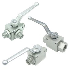 Hydraulik Hochdruck Kugelhahn 2/2 oder 3/2-Wege BKH KBH BSP-Zoll oder metrisch