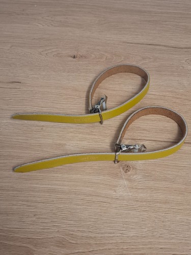 Nos leder pedalriemen gelb - leder,