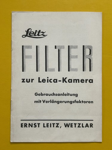 Leitz filter zur - filter, leica