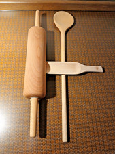 Wellholz  - Teigroller und Kochlöffel 50 cm