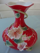 Franz Porzellan Island Beauty Hibiscus Vase FZ00984 Höhe ca.27cm