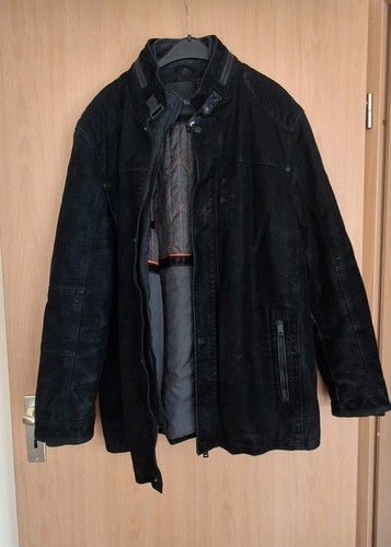 Herren wildleder jacke - herren, schwarz
