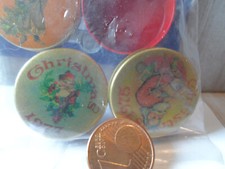 3 nostalgische Weihnachtsdosen Metall, 1:12 Puppenhaus Miniatur Puppenstube