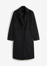 Eleganter Mantel Gr. 44 Schwarz Damenmantel Jacke Coat Neu*