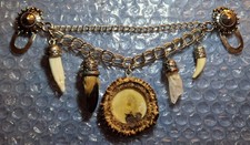 Charivari Kette Anhänger Trachten Schmuck Silber Metall