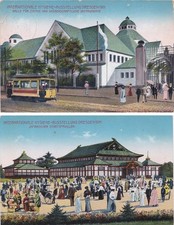 7 Ansichtskarten zur Hygiene-Ausstellung Dresden 1911
