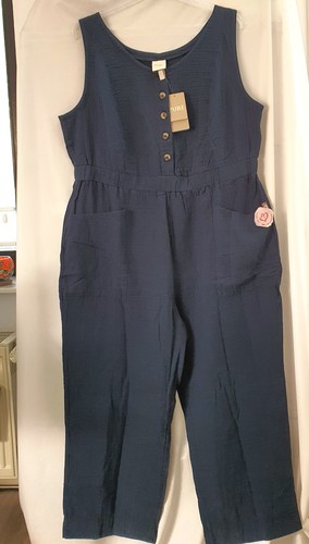 ärmelloser cotton jumpsuit - Ärmelloser,
