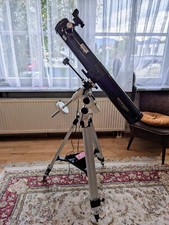 Teleskop Omegon + EQ3-2 Motor Set + Okular Set + Handyhalter für Fotos/Videos