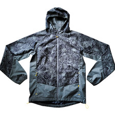 BMW Regenjacke Gore Tex Herren Gr M Oliv Gemustert Mit Kapuze Wasserdicht NEU