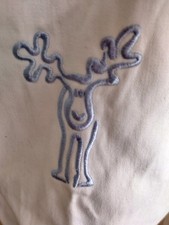 Rarität! Weißer Elkline Hoodie, XXl, mit Elchlogo, Baumwolle