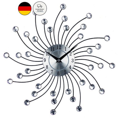 Timelike silber wanduhr - silber, mit