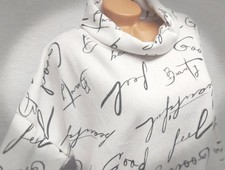 Damen Sweatshirt Pullover 44 46 48 Cord Samt Kuschel Rolli Italy Shirt Bluse#A11