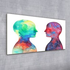 Acrylglasbild Wandbild Plexiglas 100x50 Deko Dekor Malerei Menschen farbenfroh