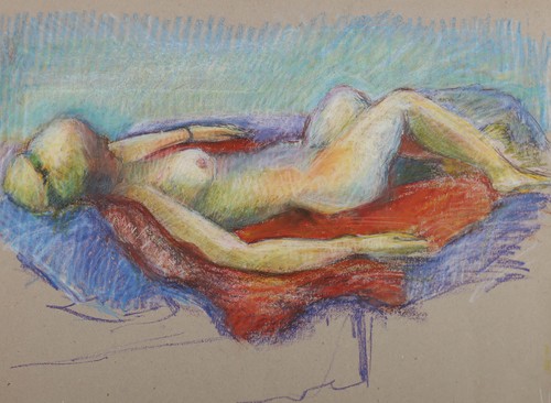 Pastell aus der mitte des - der,