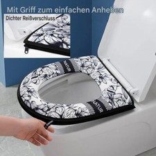 Warmer Toilettensitzbezug mit Reißverschluss WC Sitz Bezug waschbar universal