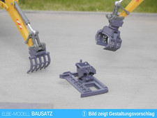 1:87 EM611 Bausatz 3x Anbaugeräte für Herpa Liebherr A920 Mobilbagger - Set II