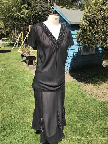 Vintage chiffon schwarz - vintage,
