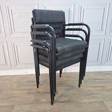 x4 Anschlüsse "Conn 2" Stapelstühle - Besucher Büro Schreibtisch Wartezimmer Retro