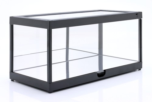 Einzelvitrine schwarz mit