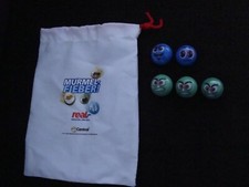 real Murmel-Fieber: 5 Murmeln + 1 Stoffbeutel / Aufbewahrungsbeutel