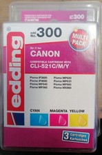 Original Edding Tinte Patrone 300 für Canon CLI-521 Multi Pixma IP 4700 MP 540 6