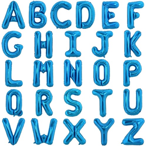Buchstaben ballons blau - blau, 16