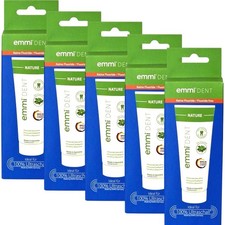 5x  Emmi Dent Ultraschallzahnpasta Nature ohne Fluorid