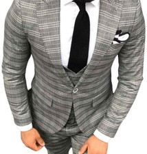 Designer Glencheck Herrenanzug