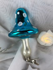 CLIP BAUMKUGEL PILZ BLAU