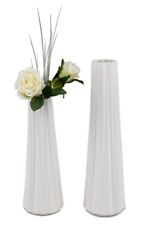 formano Vase 13x46cm aus Keramik mit weisser Mattglasur und Relief 7 97 16 2