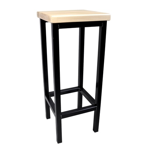 Barhocker stahl holz massiv - barhocker,