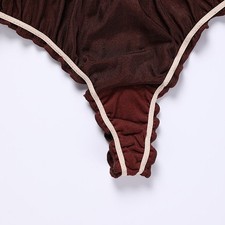 Sexy einfarbiger Satin Slip